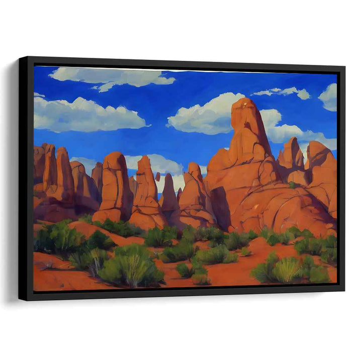 Nomad's Horizon: Serene Desert Landscape Canvas Art Print