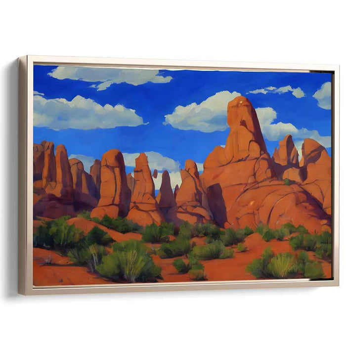Nomad's Horizon: Serene Desert Landscape Canvas Art Print