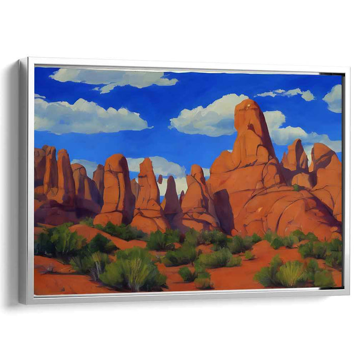Nomad's Horizon: Serene Desert Landscape Canvas Art Print
