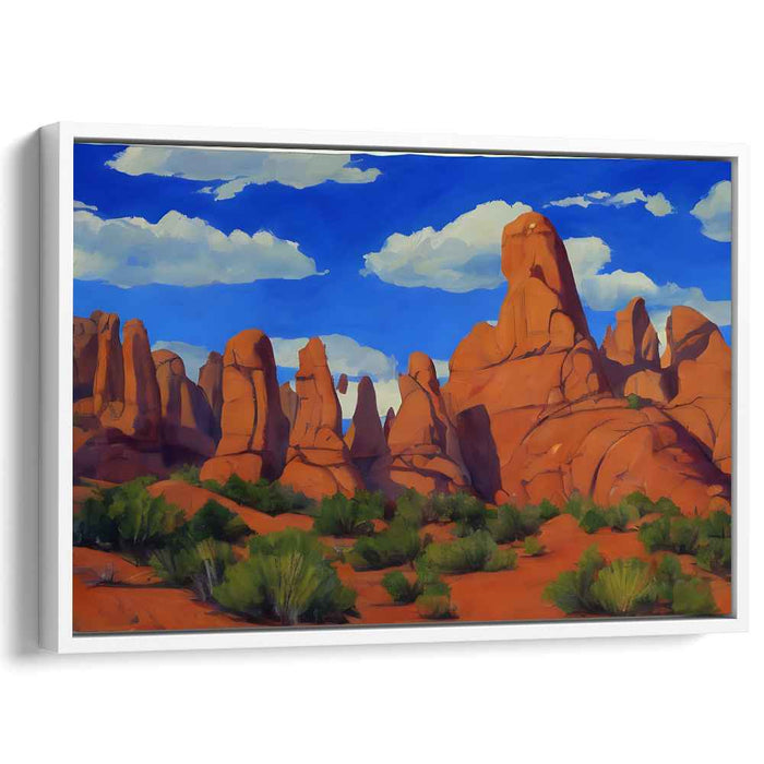 Nomad's Horizon: Serene Desert Landscape Canvas Art Print