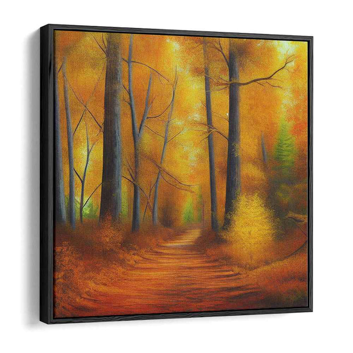 Autumn Whispers: Serene Autumn Forest Canvas Art Print