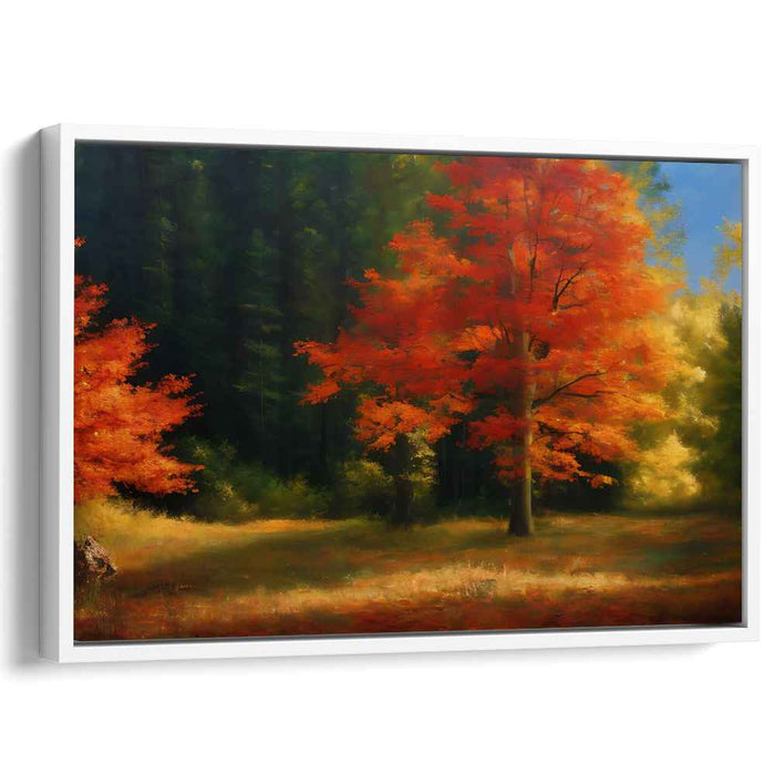 Whispers In Mossy Shadows: Enchanting Forest Canvas Art Print