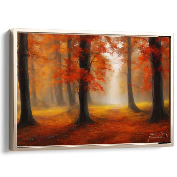 Mystic Moonlit Trail: A Luminous Forest Path Canvas Art