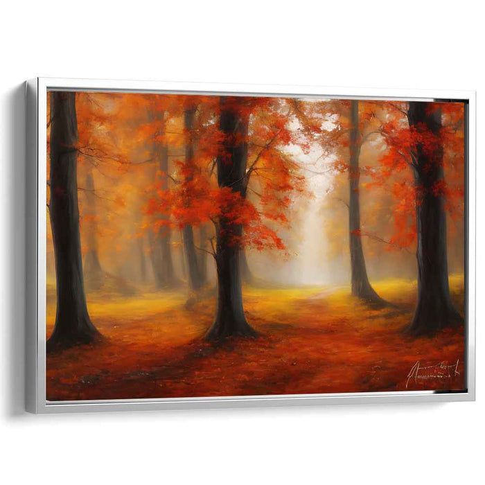 Mystic Moonlit Trail: A Luminous Forest Path Canvas Art