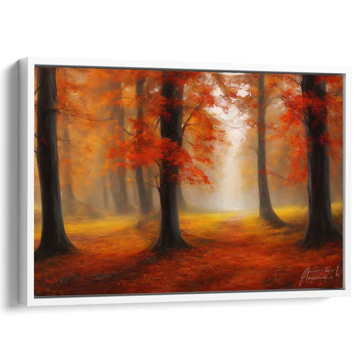 Mystic Moonlit Trail: A Luminous Forest Path Canvas Art