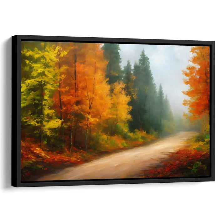 Echoes Of Moonlit Shadows: Luminous Forest Path Canvas Art