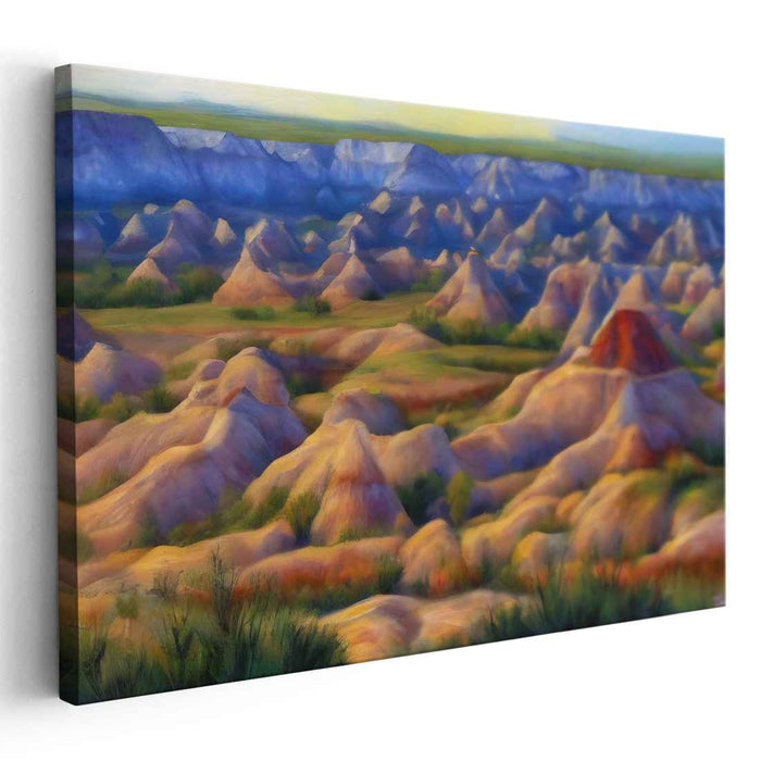 Ephemeral Heights: Luminous Landscape Canvas Art
