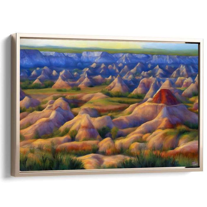 Ephemeral Heights: Luminous Landscape Canvas Art