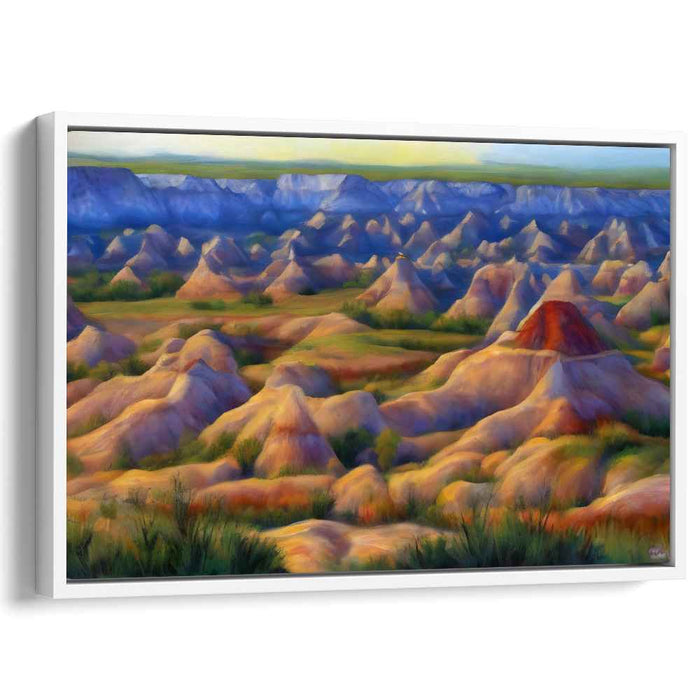 Ephemeral Heights: Luminous Landscape Canvas Art