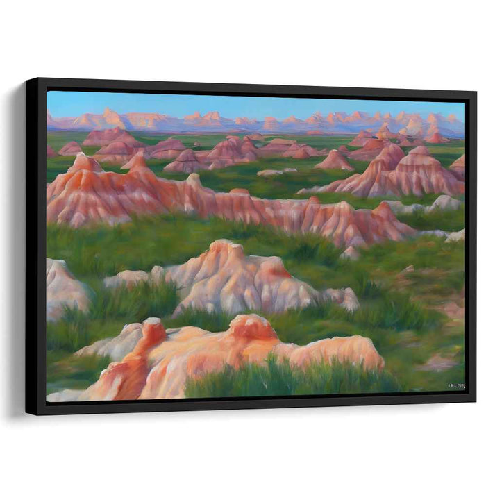 Neon Citrus Glow: Luminous Green and Orange Canvas Art Print