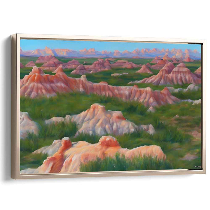 Neon Citrus Glow: Luminous Green and Orange Canvas Art Print