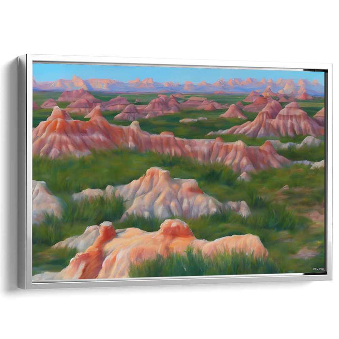 Neon Citrus Glow: Luminous Green and Orange Canvas Art Print