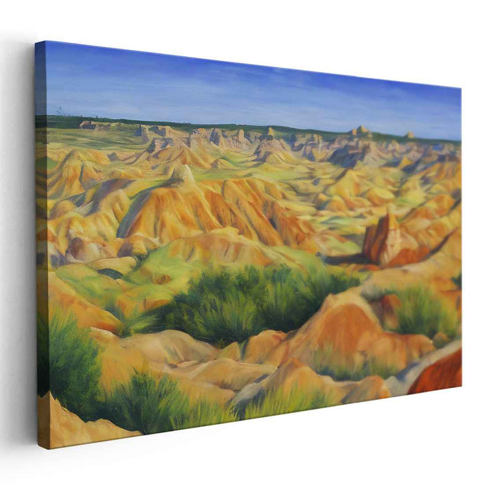 Solar Expanse: Expansive Sunlit Landscape Canvas Art Print
