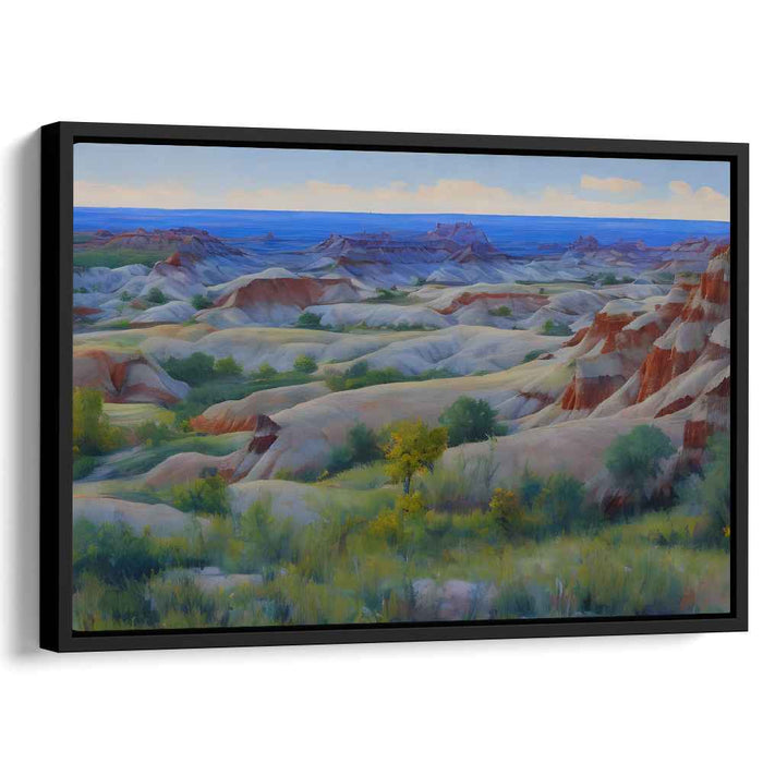 Dance of Colors on Canvas: Realistic Landscape with Vibrant Touches Canvas Art Print