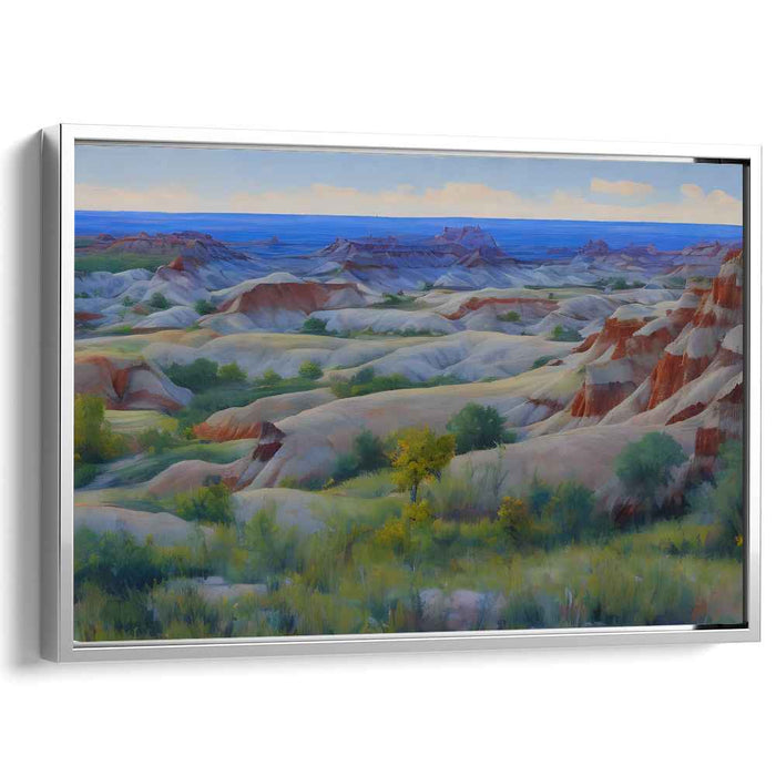 Dance of Colors on Canvas: Realistic Landscape with Vibrant Touches Canvas Art Print