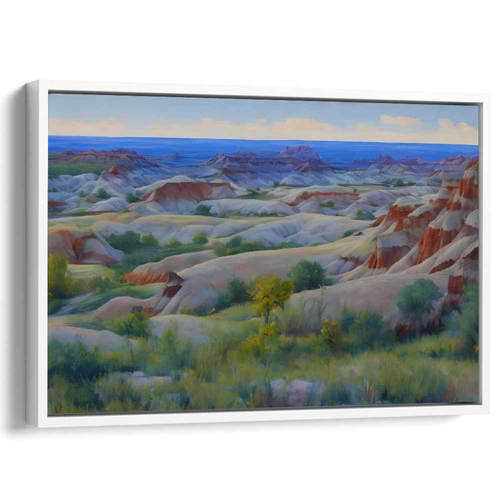 Dance of Colors on Canvas: Realistic Landscape with Vibrant Touches Canvas Art Print