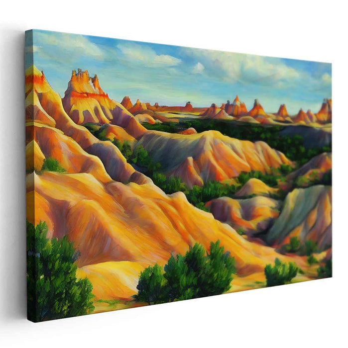 Sandstorm Serenade: Majestic Desert Landscape Canvas Art