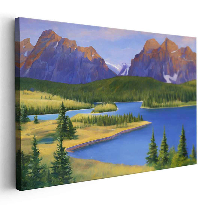 Ethereal Landscape Vision: Realistic Landscape Canvas Art Print