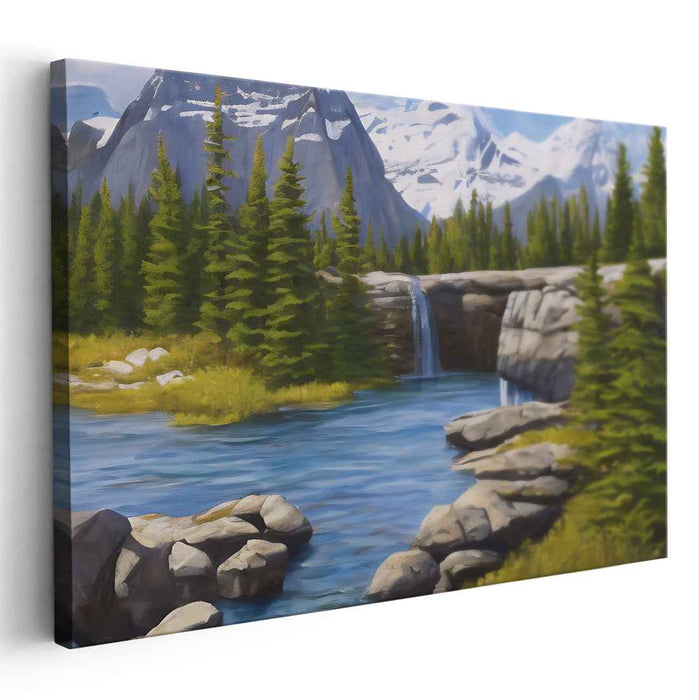 Tranquil Picturesque Vistas: Serene Landscape Canvas Art Print