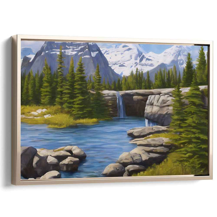 Tranquil Picturesque Vistas: Serene Landscape Canvas Art Print