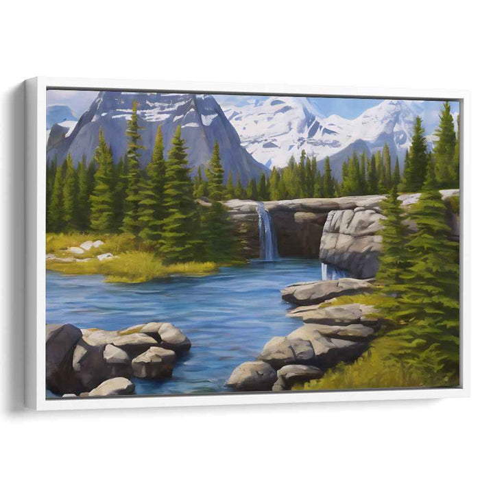 Tranquil Picturesque Vistas: Serene Landscape Canvas Art Print