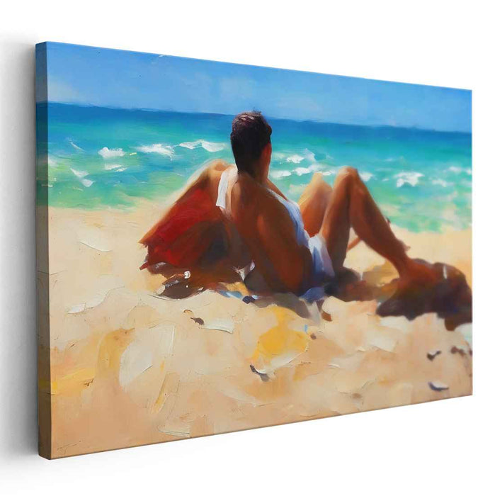Beachside Tranquility Canvas Art Print: Beachside Tranquility Canvas Art Print