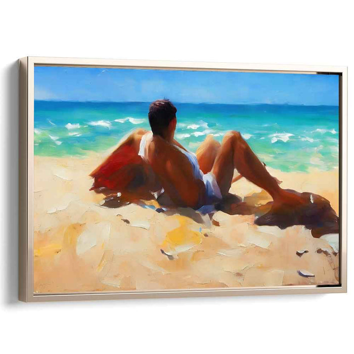 Beachside Tranquility Canvas Art Print: Beachside Tranquility Canvas Art Print