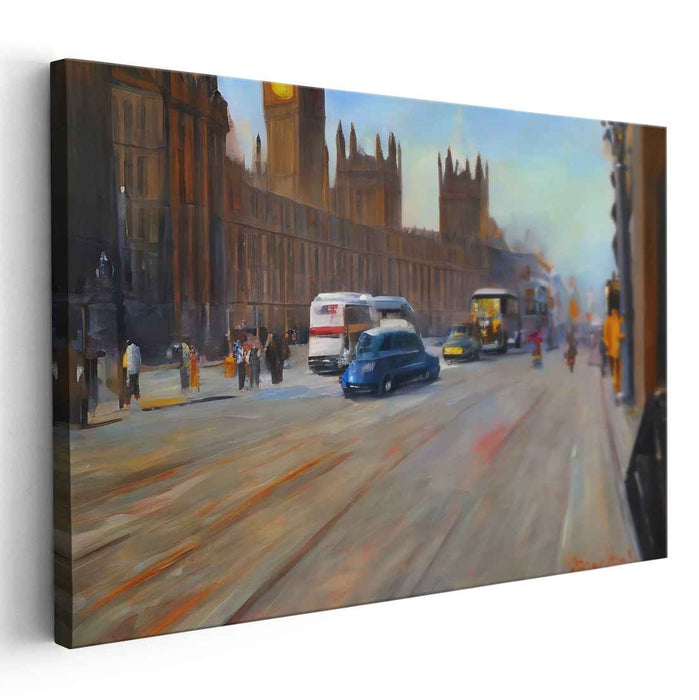 Golden Hour in Westminster: Vibrant Cityscape Canvas Art