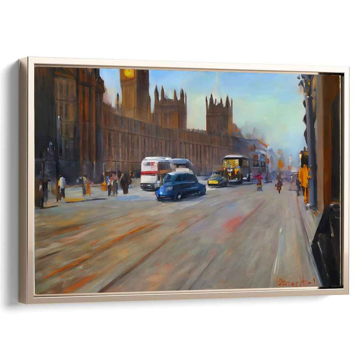 Golden Hour in Westminster: Vibrant Cityscape Canvas Art