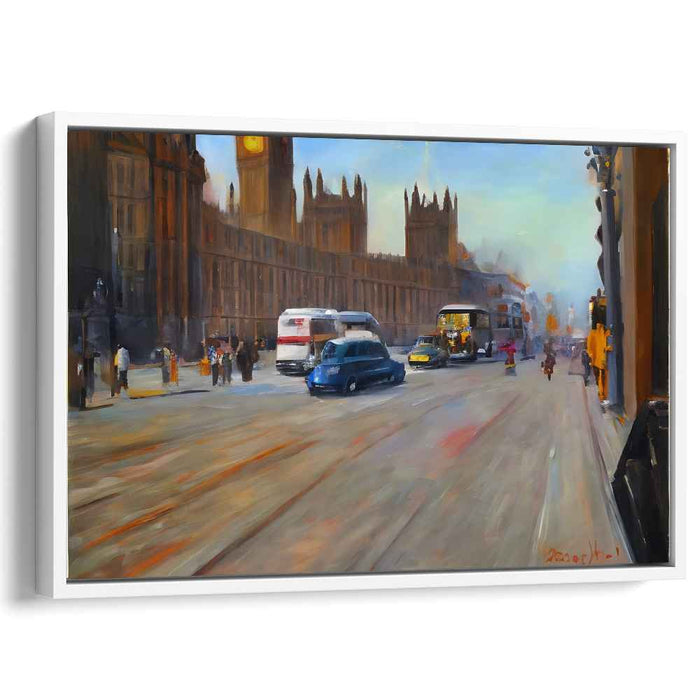 Golden Hour in Westminster: Vibrant Cityscape Canvas Art