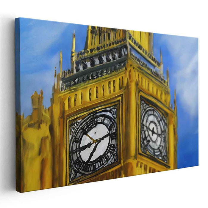 Timeless Tower Impressions: Iconic Clock Tower Canvas Art Print
