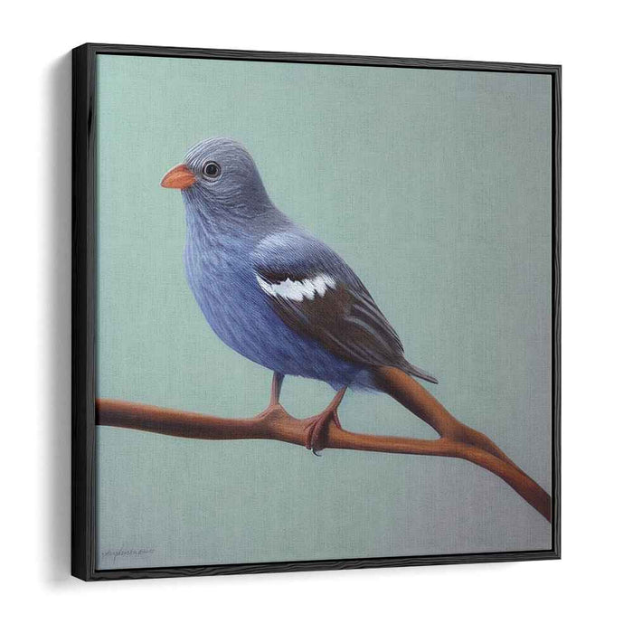 Branching Flight: Realistic Bird on Branch Canvas Art Print