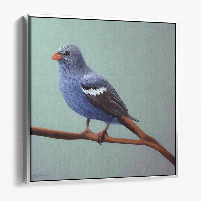 Branching Flight: Realistic Bird on Branch Canvas Art Print