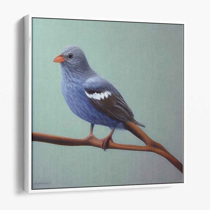 Branching Flight: Realistic Bird on Branch Canvas Art Print