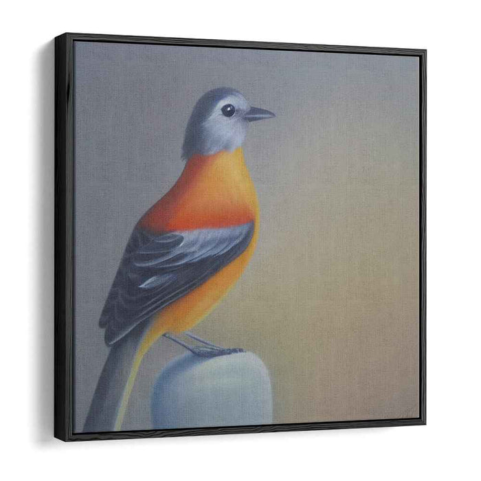 Serenity in Feathers: Realistic Bird Perched on a Smooth Surface