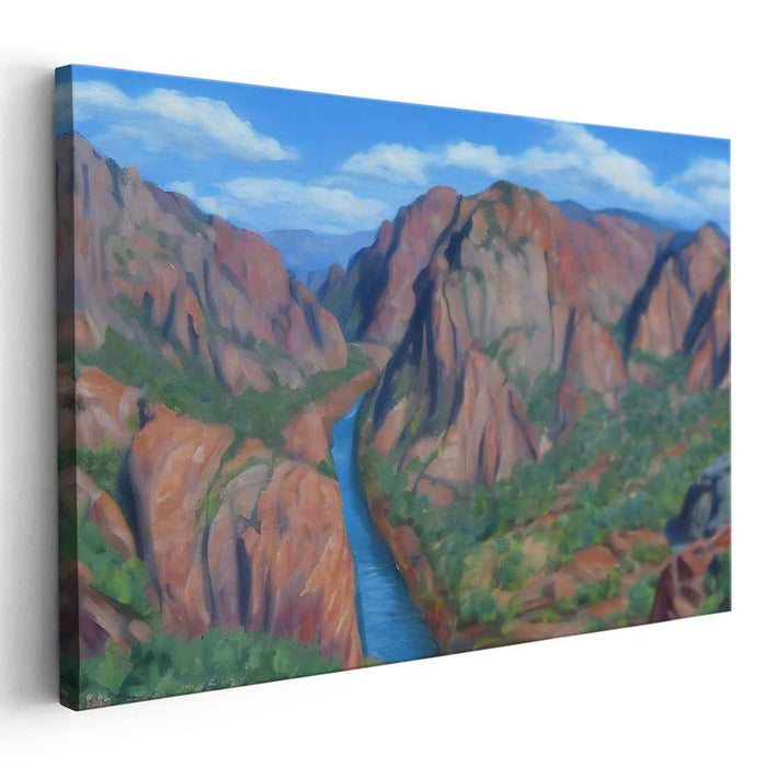 Red Rock Tranquility: Serene River Amidst Red Rock Splendor