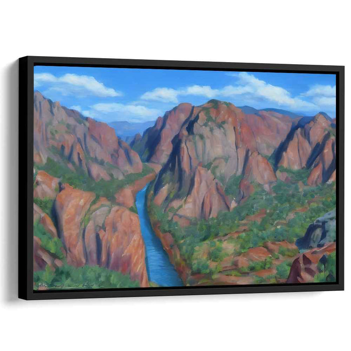 Red Rock Tranquility: Serene River Amidst Red Rock Splendor