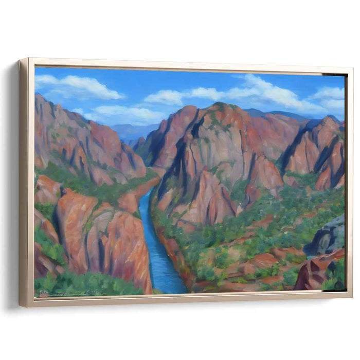 Red Rock Tranquility: Serene River Amidst Red Rock Splendor