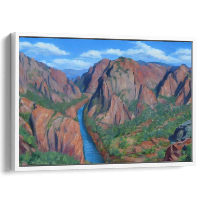 Red Rock Tranquility: Serene River Amidst Red Rock Splendor