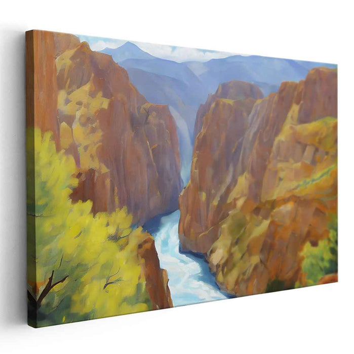 Whispers of Untamed Peace: Serene Wilderness Landscape Canvas Art Print