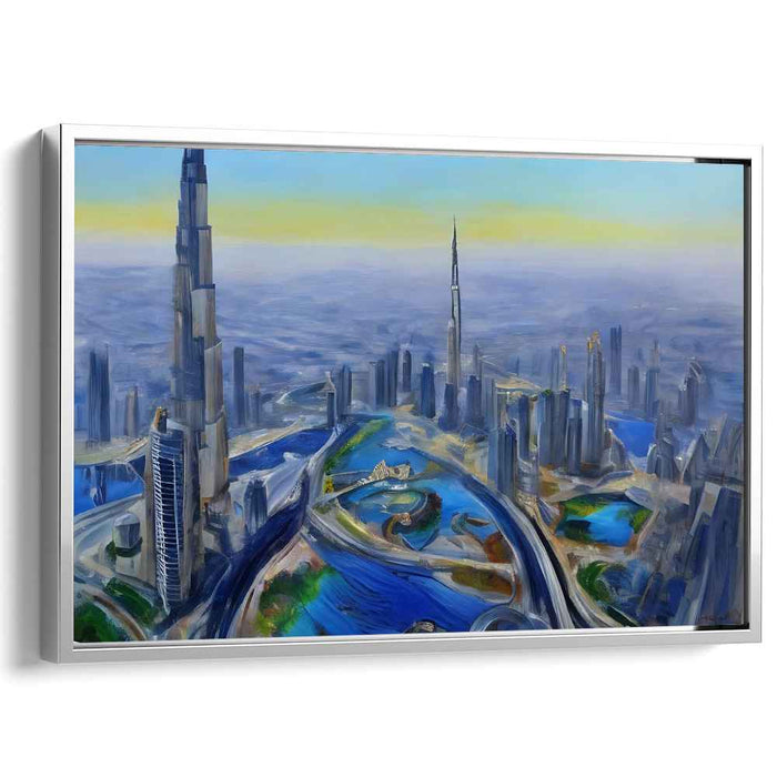Neo Urban Vision: A Futuristic Cityscape Canvas Art Print