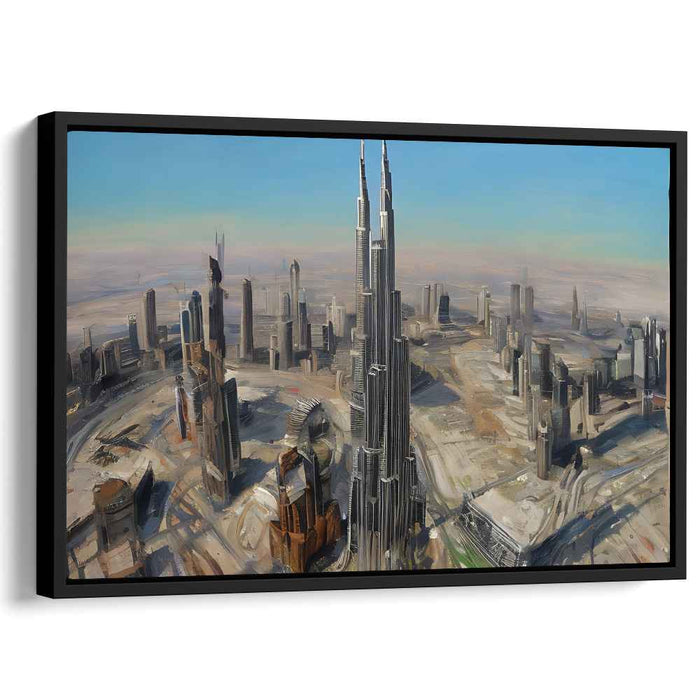 Urban Titans From Above: Aerial Cityscape of Towering Skyscrapers