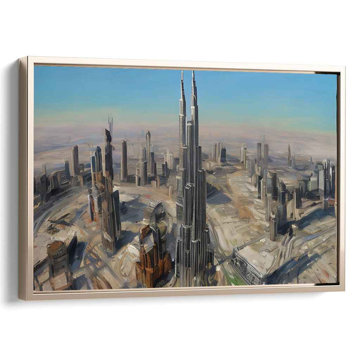 Urban Titans From Above: Aerial Cityscape of Towering Skyscrapers