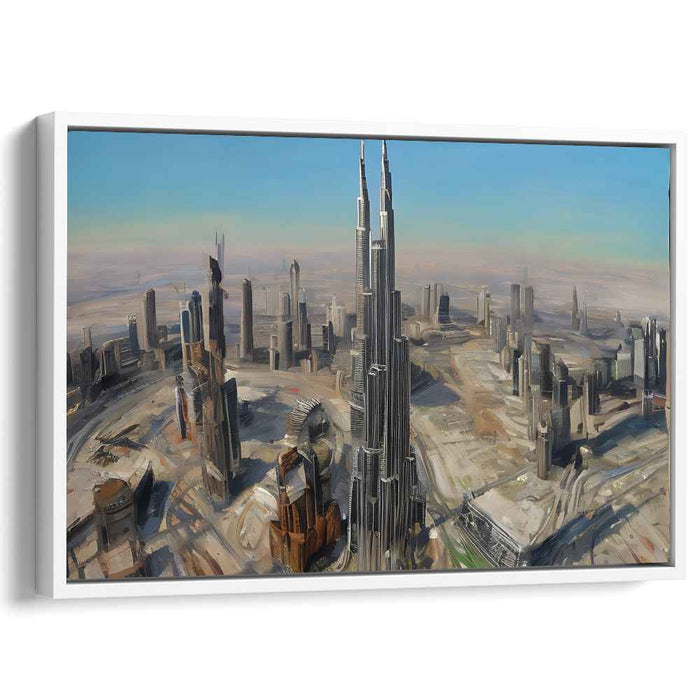 Urban Titans From Above: Aerial Cityscape of Towering Skyscrapers