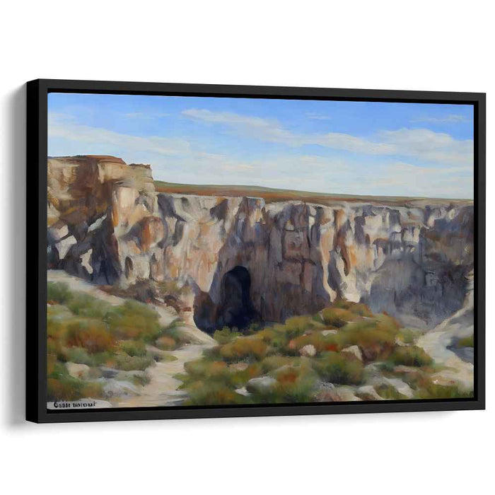 Whispers Of Grassland: Realist Landscape Canvas Art Print