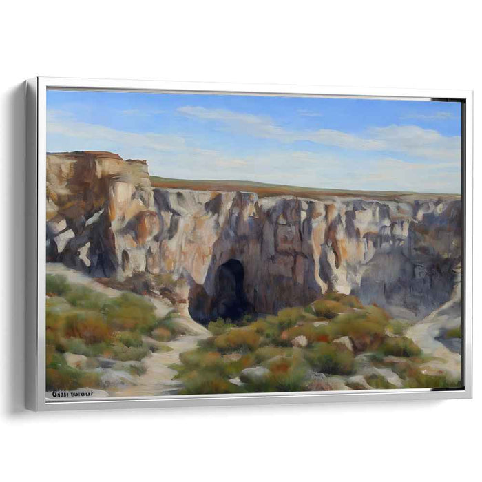 Whispers Of Grassland: Realist Landscape Canvas Art Print