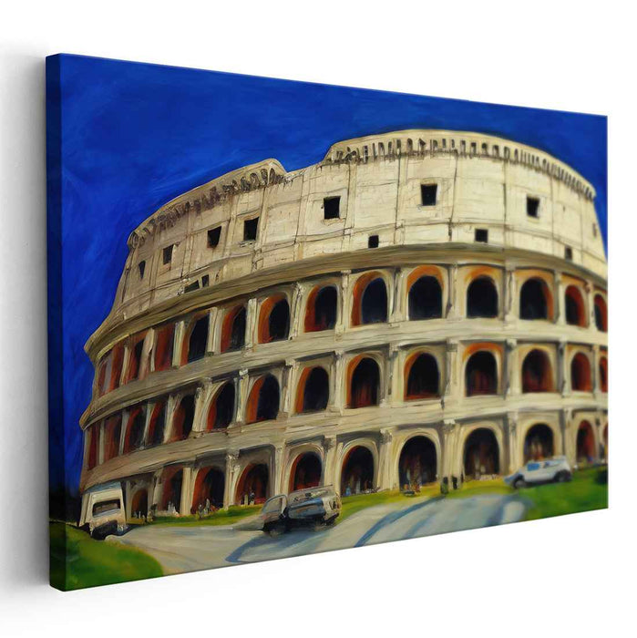 Eternal Echoes in Rome: The Colosseum Under a Deep Blue Sky