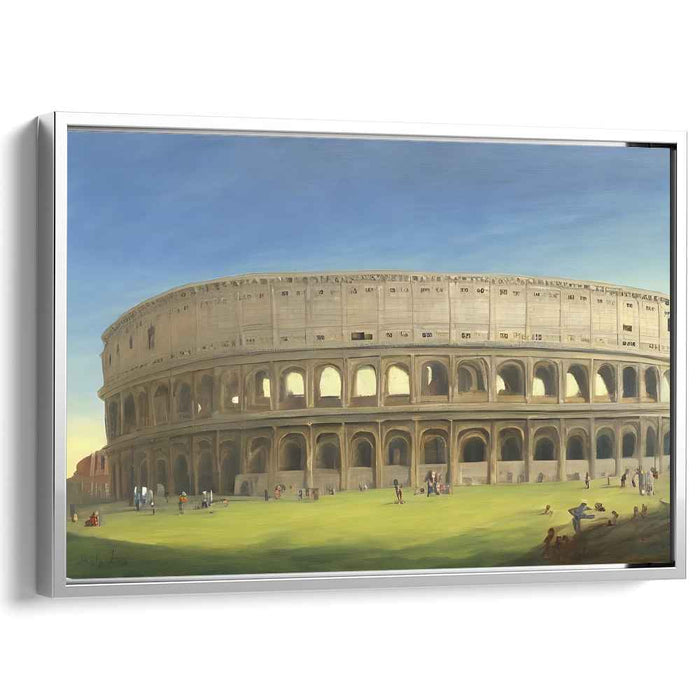 Roman Dusk Arena: The Colosseum at Sunset Canvas Art Print