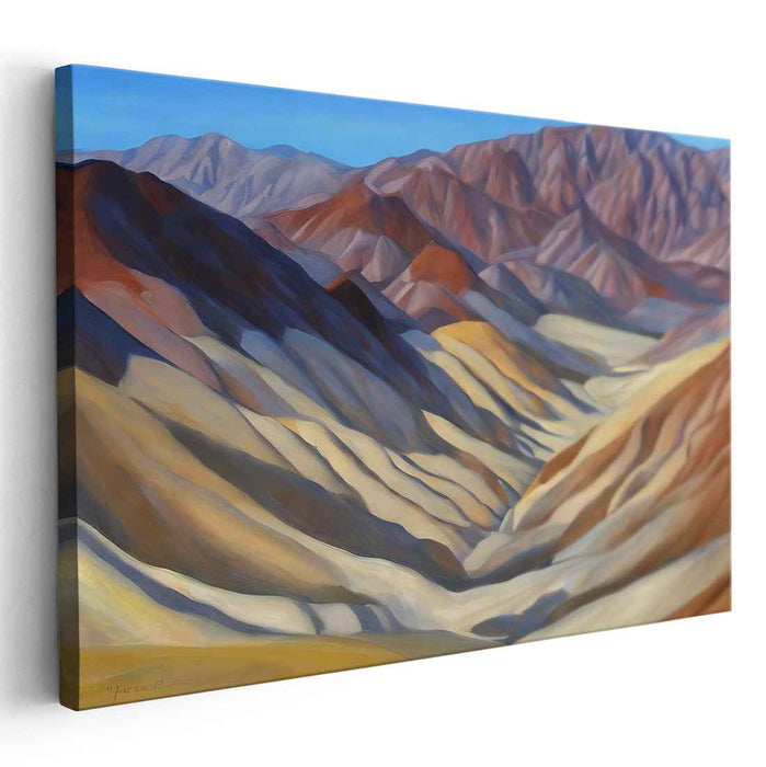 Serenity of the Rugged Terrain: Realistic Mountain Landscape Canvas Art