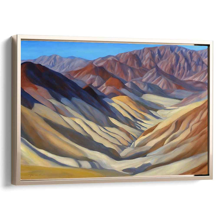 Serenity of the Rugged Terrain: Realistic Mountain Landscape Canvas Art
